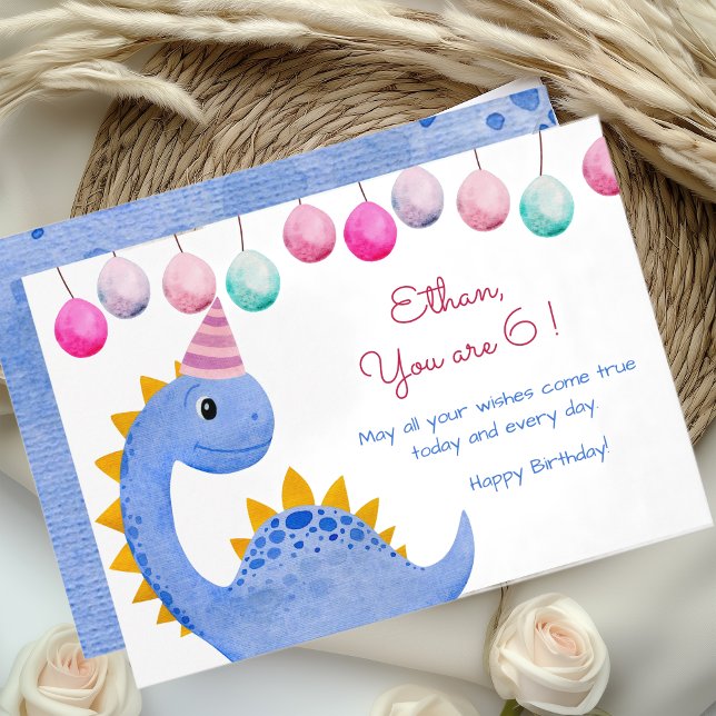 Faire-part Enfants de fête Dino heureux (Créateur téléchargé)