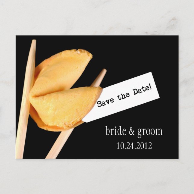 Faire-part Enregistrer la carte postale Cookie Date Fortune (Devant)