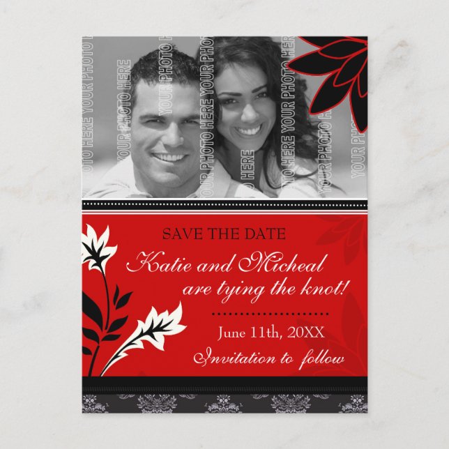 Faire-part Enregistrer la carte postale Date (Devant)