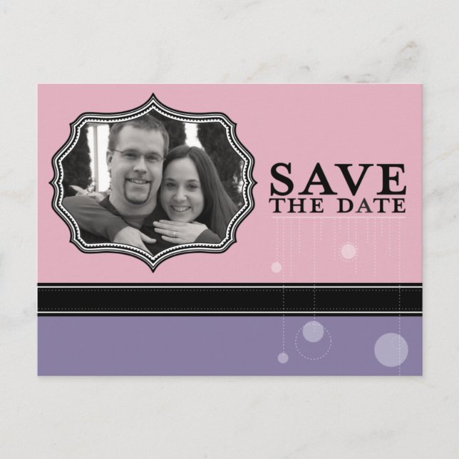 Faire-part Enregistrer la carte postale Date (Devant)