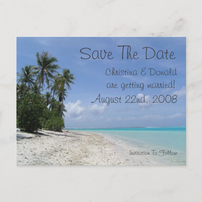 Faire-part Enregistrer La Carte Postale Date (Devant)