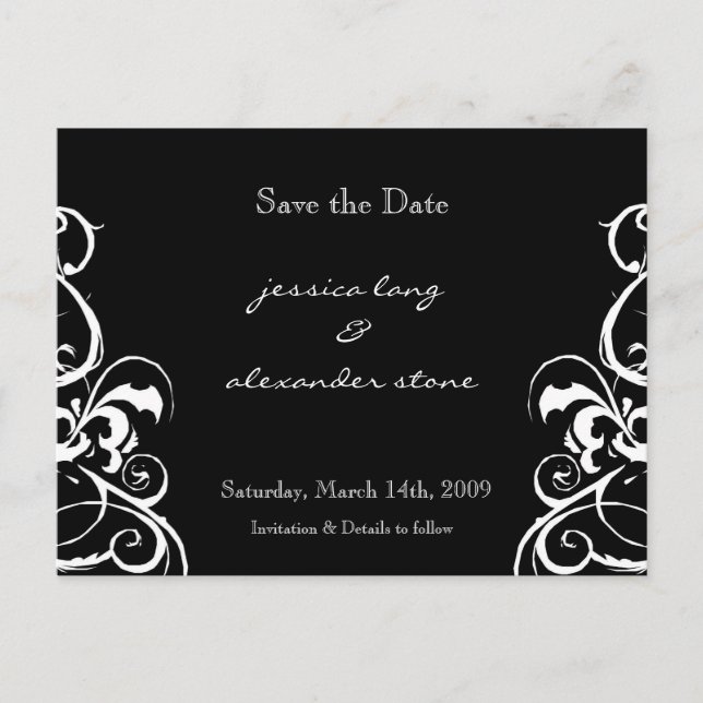 Faire-part Enregistrer la carte postale Date (Devant)