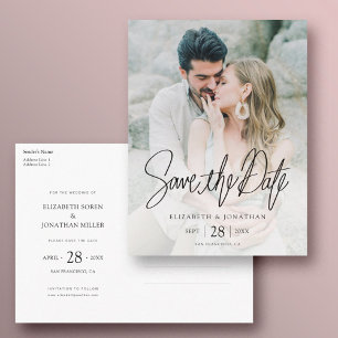 Faire-part Enregistrer la carte postale Date avec photo
