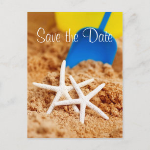 Faire-part Enregistrer la carte postale Date Two Starfish