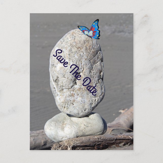 Faire-part Enregistrer La Carte Postale Du Papillon Date (Devant)