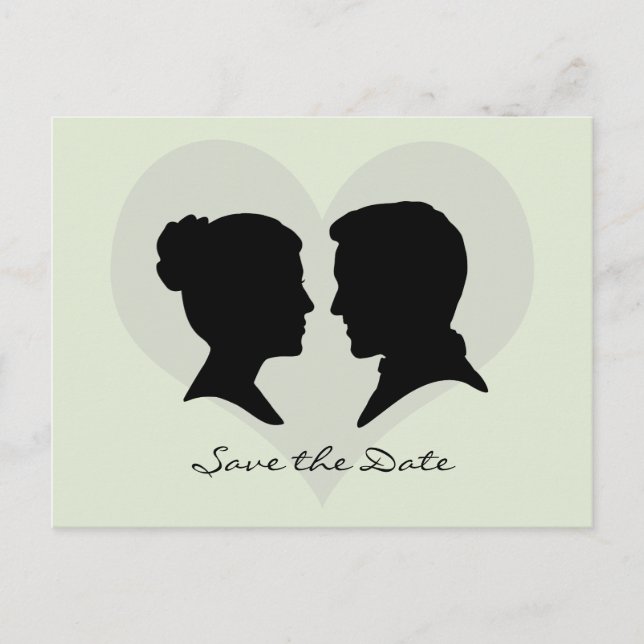 Faire-part Enregistrer la carte postale Mariage date (Devant)