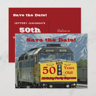 Faire-part Enregistrer la date 50e anniversaire Carte postale