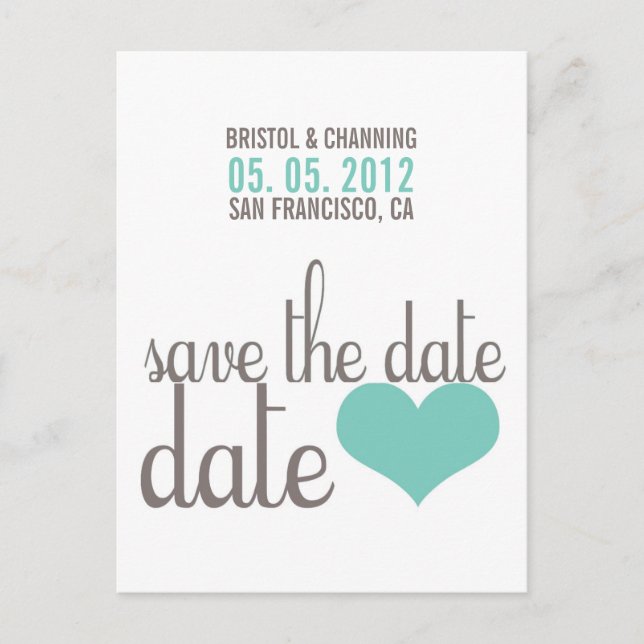 Faire-part ENREGISTRER LA DATE Carte postale (Devant)