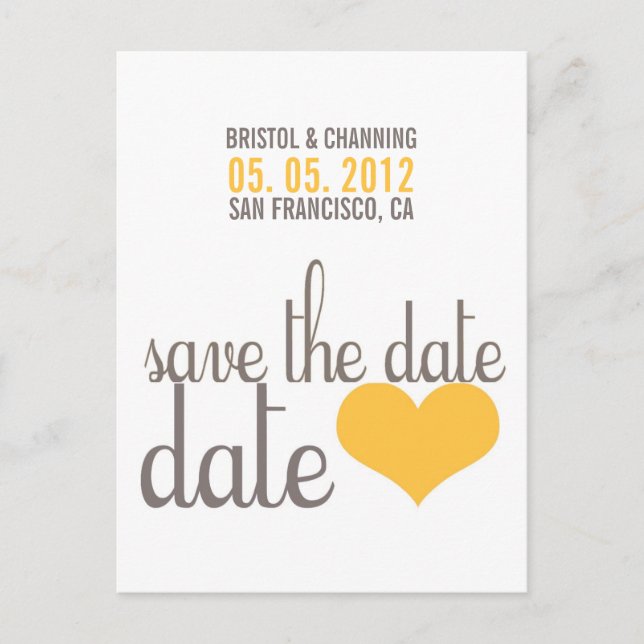 Faire-part ENREGISTRER LA DATE Carte postale (Devant)