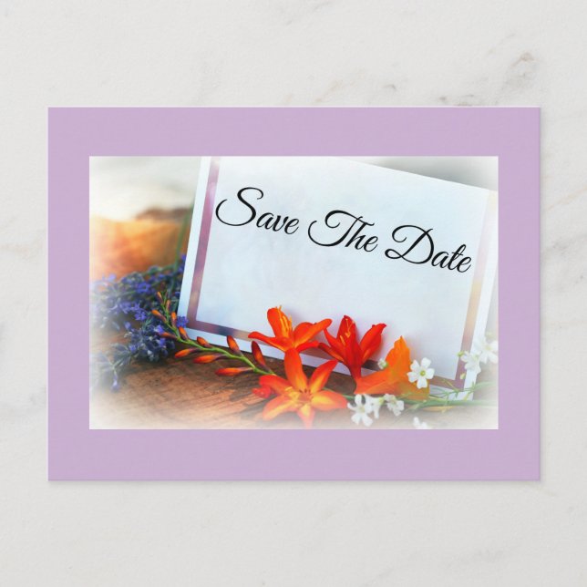 Faire-part Enregistrer la date Carte postale (Devant)