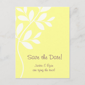 Faire-part Enregistrer la date Carte postale Feuille de la br