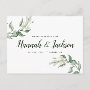 Faire-part Enregistrer La Date * Carte Postale Lovely Greener