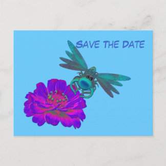 Faire-part Enregistrer La Date Dragonfly Sur La Carte Postale