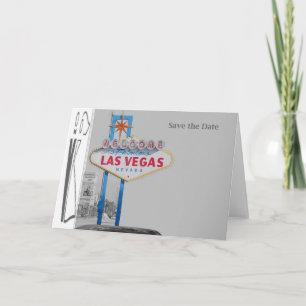 Faire-part Enregistrer la date Las Vegas Mariage Card