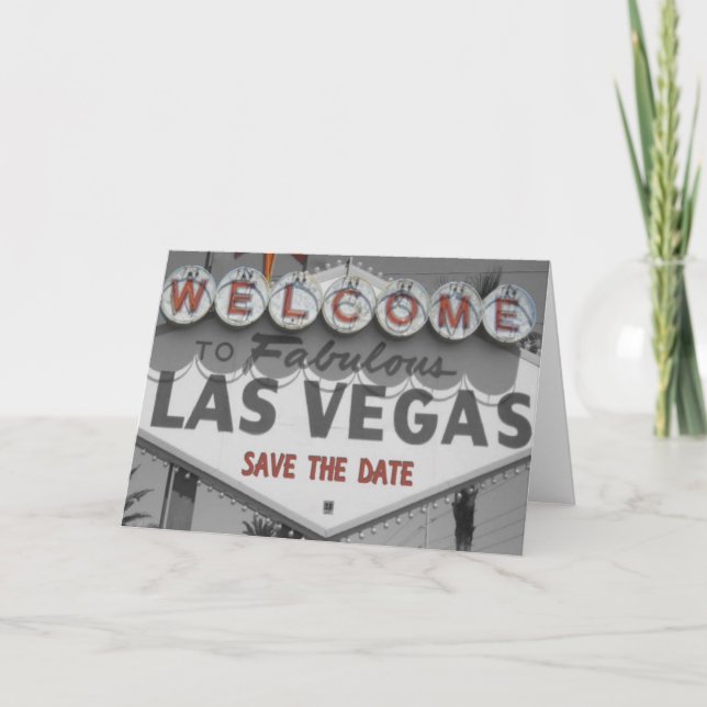 Faire-part Enregistrer la date Las Vegas Sign Card (Devant)