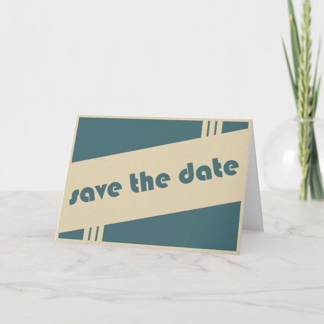 Faire-part enregistrer la date : retro : (Devant)