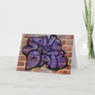 Faire-part Enregistrer le graffiti Date