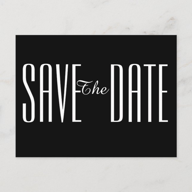 Faire-part Enregistrer l'invitation par carte postale Date (Devant)