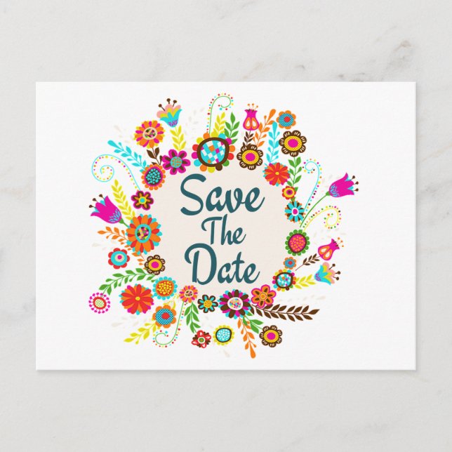 Faire-part Enregistrer l'invitation par carte postale Date (Devant)