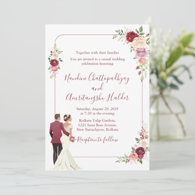 Faire-part Enseigne sur socle (Debout devant)