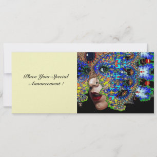 Faire-part EPHÉMERAL mascarade costume boule glace blanche