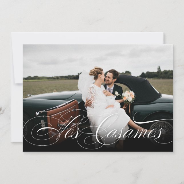 Faire-part Espagnol Les jeunes mariés reçoivent des casados F (Devant)