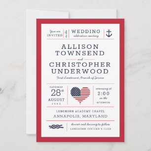 Faire-part Étoiles et rayures patriotiques