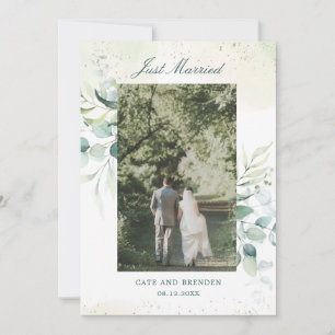 Faire-part Eucalyptus Green Elopement Mariage Photo