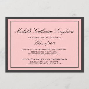 Faire-part Événements de diplômes universitaires traditionnel