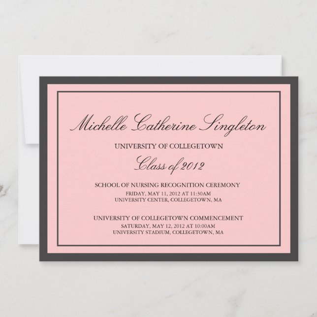 Faire-part Événements de diplômes universitaires traditionnel (Devant)