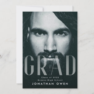 Faire-part Fade douce Grande GRADE Photo Script moderne