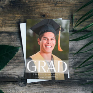 Faire-part Fading Stripe GRAD Lycée Classe de photo