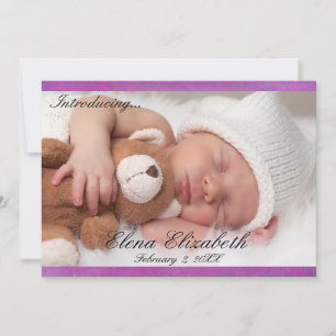 Faire-part Faire annonce de naissance de fille nouveau-née vi