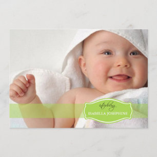 Faire-part Faire Élégant (céleri) Annonce de Naissance de Béb