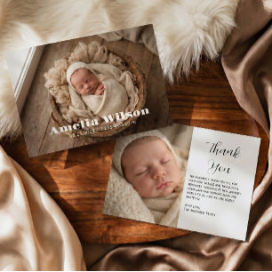 Faire-part Faire Part de Naissance Élégant et Simple de Bébé
