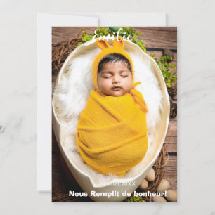 Faire-part Faire partie de naissance simple bebe photo