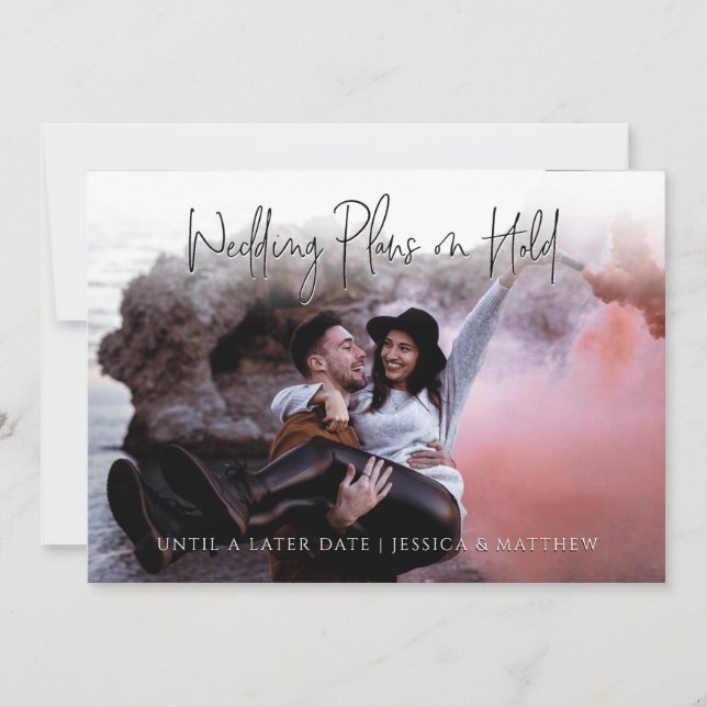 Faire-part Faire personnaliser une photo de report de mariage (Devant)