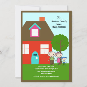 Faire-part Famille de personnages bâtons MIGNONNE ~ Annonce d