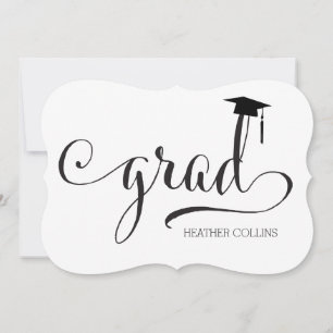 Faire-part Fancy Script Graduation Party
