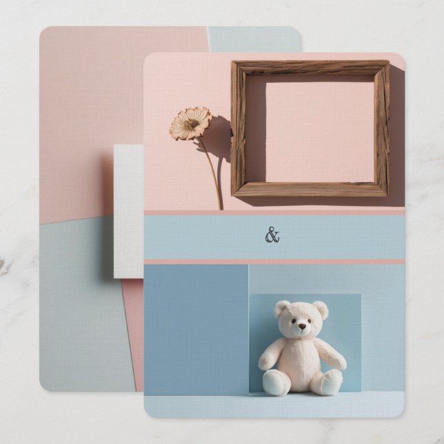 Faire-part faux-jumeaux (Devant / Derrière)