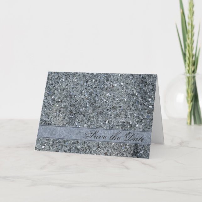 Faire-part Faux Sparkle Wedding Enregistrer la date Faire-par (Devant)