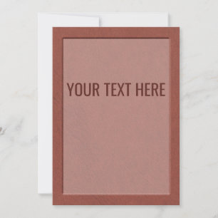 Faire-part Faux Texture en Cuir Brown