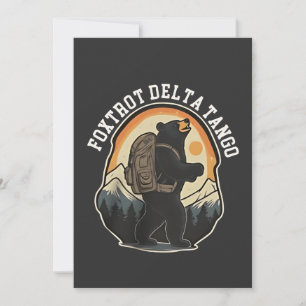 Faire-part FDT résister à l'ours Foxtrot Delta Tango