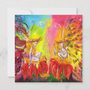 Faire-part FÉES DE L'AUBE ,Paillettes d'or magiques