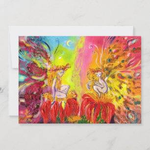 Faire-part FÉES DE L'AUBE ,Paillettes dorées magiques