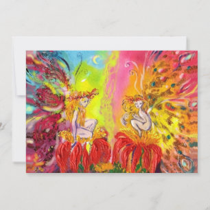 Faire-part FÉES DE L'AUBE ,Paillettes dorées magiques