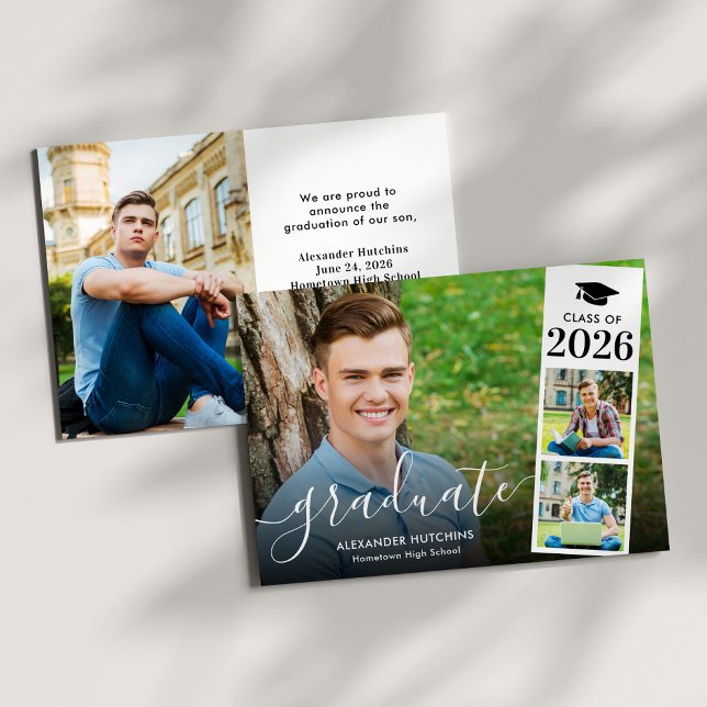 Faire-part Félicitations 4 Photo Collage Annonce Moderne (Créateur téléchargé)