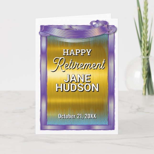 Faire-part Félicitations, Bonne retraite (Devant)