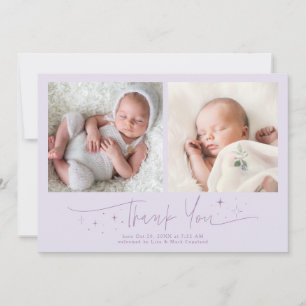 Faire-part Félicitations Fantaisistes pour une Naissance Lila