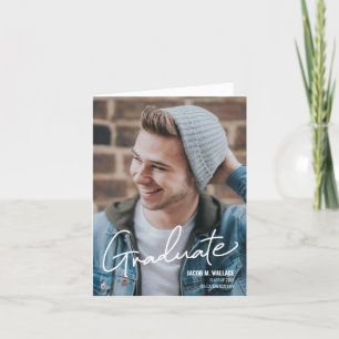 Faire-part Félicitations Graduation Photo Homme Graduate